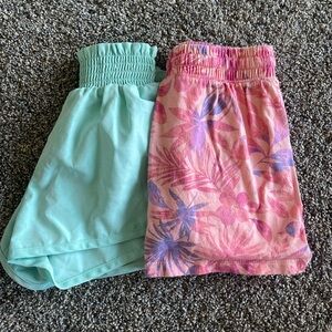 OshKosh B'gosh Aqua and Pink Floral Kids Shorts